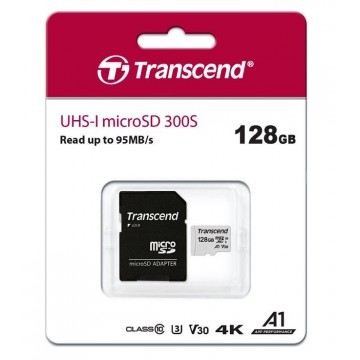 Card de memorie Transcend USD300S, 128 GB, MicroSD, Clasa 10, UHS-I U3
